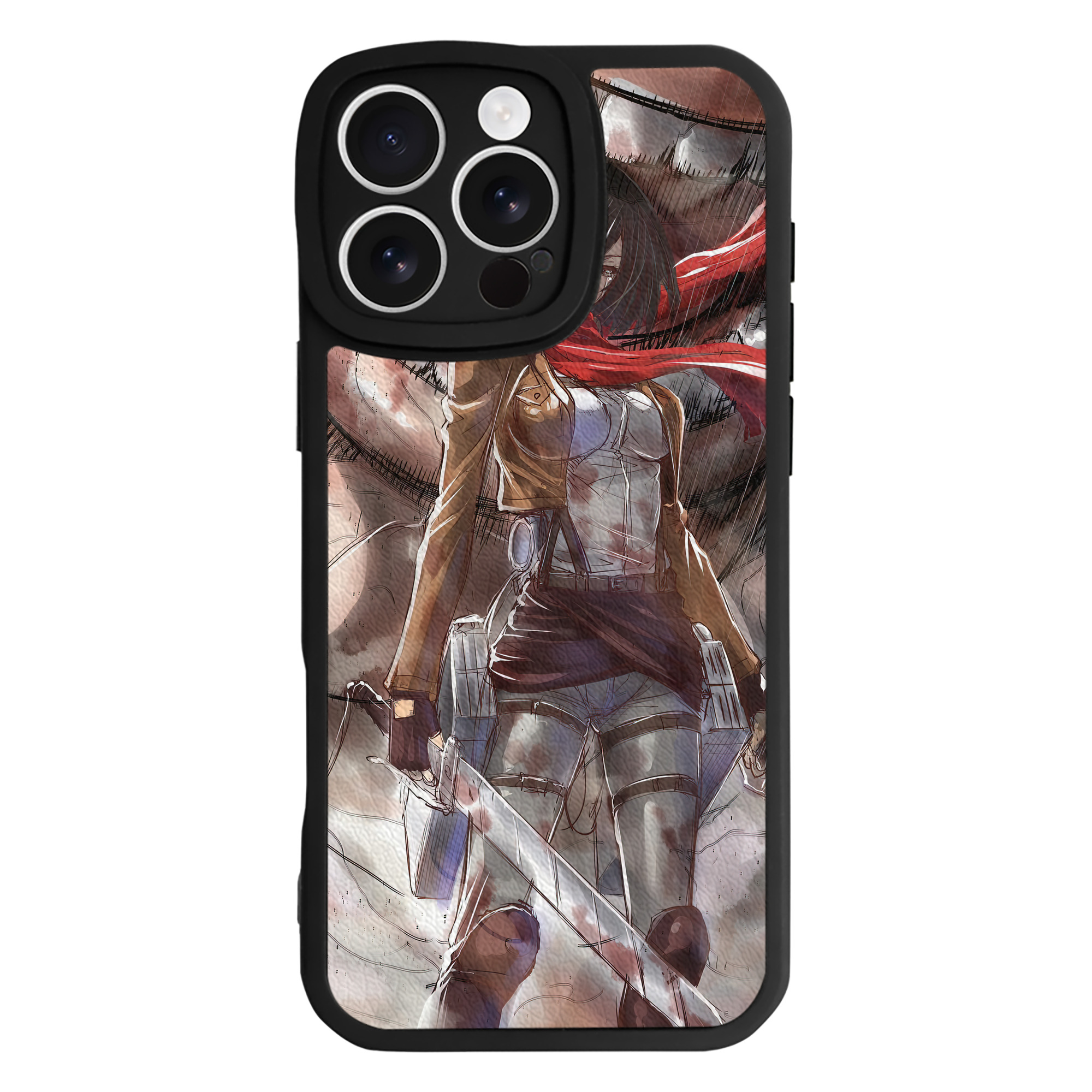 （画像用） 進撃の巨人 Attack on Titan 【iPhone 16シリーズ対応】シリコンスマホケース（レザー調） 材質：シリコン
